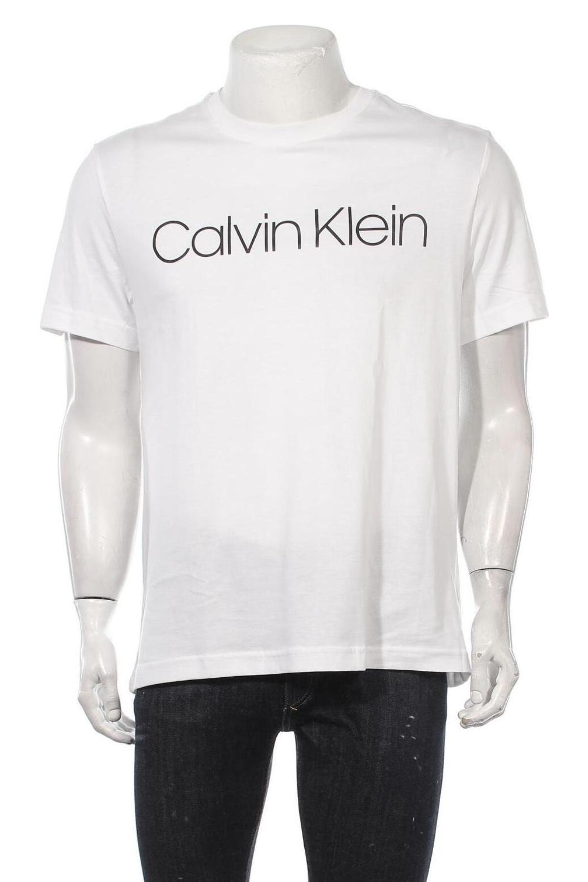 Pánske tričko  Calvin Klein, Veľkosť XL, Farba Biela, Bavlna, Cena  27,83 €