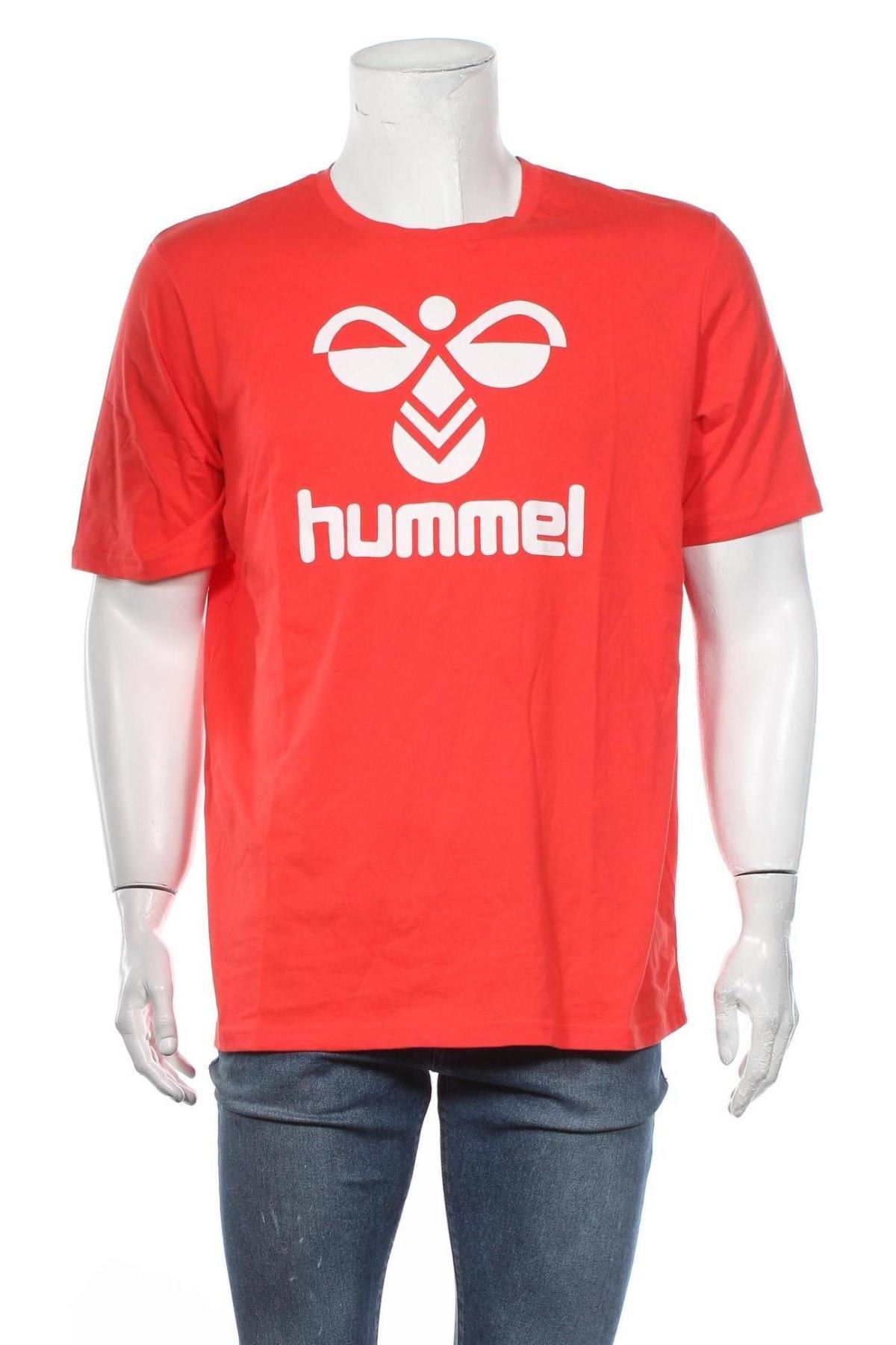 Herren T-Shirt Hummel, Größe XL, Farbe Rot, Baumwolle, Preis 21,47 €