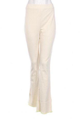 Pantaloni de femei Bershka, Mărime XL, Culoare Ecru, Preț 52,47 Lei