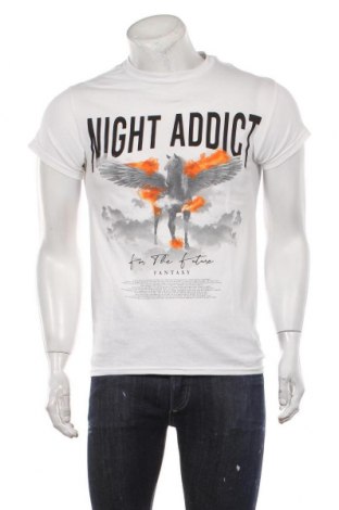 Męski T-shirt NIGHT ADDICT, Rozmiar XS, Kolor Biały, Cena 34,79 zł