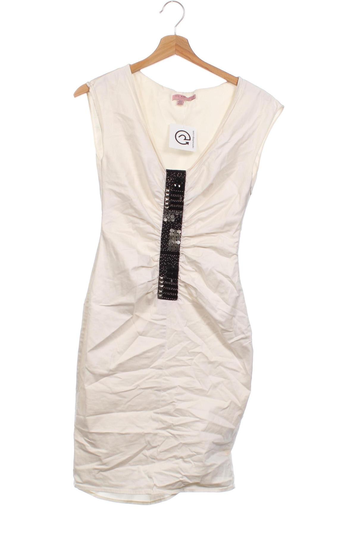 Kleid Ted Baker, Größe XS, Farbe Ecru, Preis 9,11 €