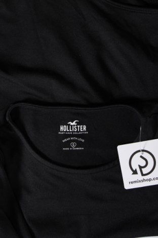Дамска блуза - боди Hollister, Размер S, Цвят Черен, Цена 15,40 лв.