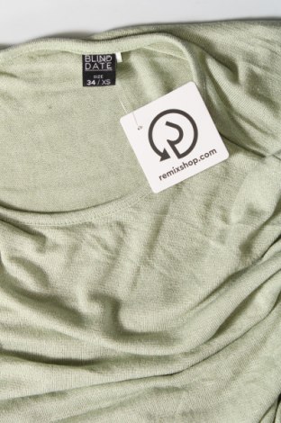 Γυναικεία μπλούζα Blind Date, Μέγεθος XS, Χρώμα Πράσινο, Τιμή 4,11 €