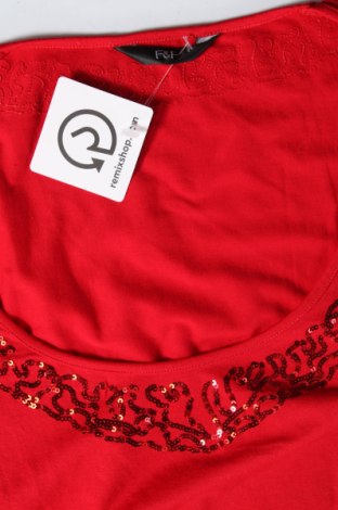 Дамска блуза F&F, Размер XL, Цвят Червен, Цена 10,56 лв.