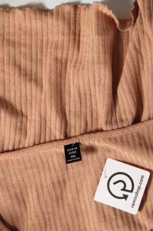 Γυναικεία μπλούζα SHEIN, Μέγεθος 4XL, Χρώμα Καφέ, Τιμή 4,70 €