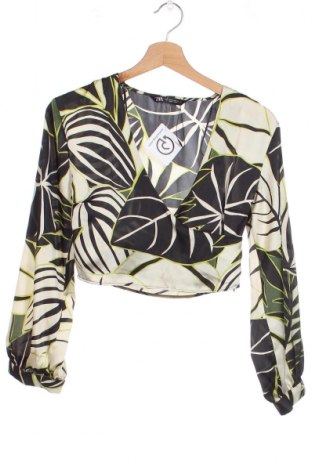 Дамска блуза Zara, Размер XS, Цвят Многоцветен, Цена 5,40 лв.