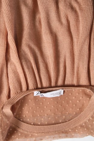 Дамска блуза Zara, Размер M, Цвят Бежов, Цена 14,78 лв.
