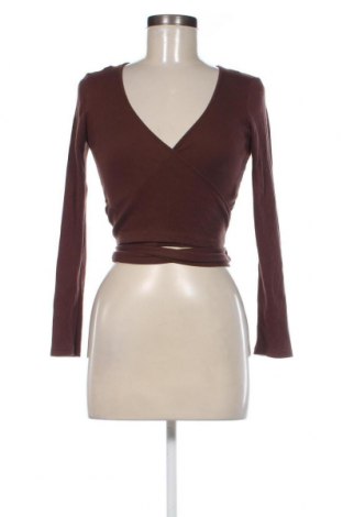 Дамска блуза Zara, Размер S, Цвят Кафяв, Цена 14,58 лв.