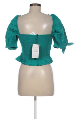 Bluză de femei Zara, Mărime L, Culoare Verde, Preț 77,80 Lei