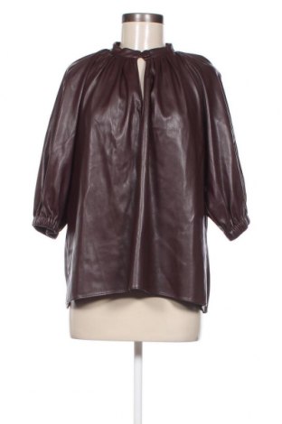 Дамска блуза Zara, Размер M, Цвят Кафяв, Цена 37,20 лв.