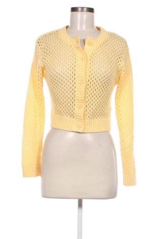 Damen Strickjacke H&M Divided, Größe XXS, Farbe Gelb, Preis 9,08 €