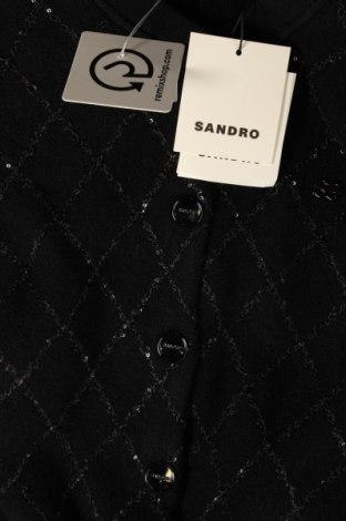 Дамска жилетка Sandro, Размер S, Цвят Черен, Цена 204,00 лв.