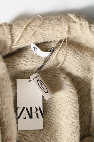 Дамска жилетка Zara, Размер L, Цвят Бежов, Цена 25,42 лв.