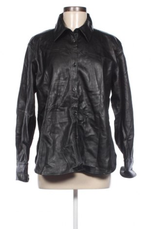 Damen Lederhemd H&M, Größe M, Farbe Schwarz, Preis 4,87 €