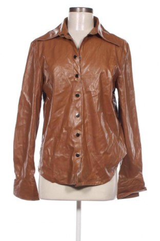 Damen Lederhemd SHEIN, Größe L, Farbe Braun, Preis € 7,83