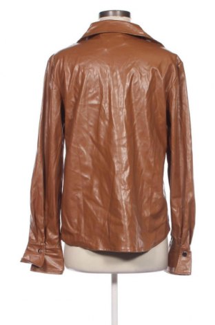 Γυναικείο δερμάτινο πουκάμισο SHEIN, Μέγεθος L, Χρώμα Καφέ, Τιμή 6,96 €