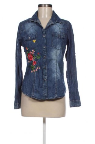 Γυναικείο πουκάμισο Regular Denim, Μέγεθος M, Χρώμα Μπλέ, Τιμή 6,91 €