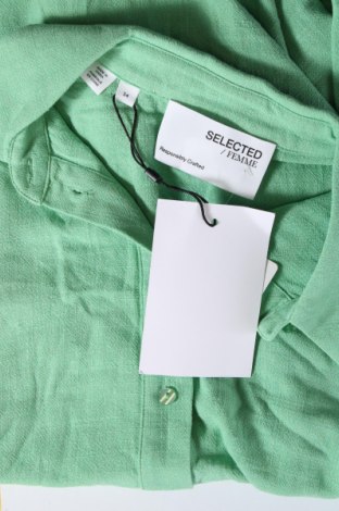 Дамска риза Selected Femme, Размер XS, Цвят Зелен, Цена 108,00 лв.