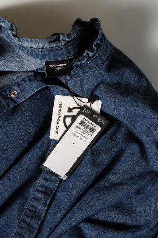 Γυναικείο πουκάμισο Vero Moda, Μέγεθος L, Χρώμα Μπλέ, Τιμή 11,86 €