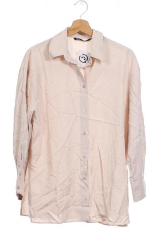 Дамска риза Zara, Размер XS, Цвят Бежов, Цена 15,40 лв.