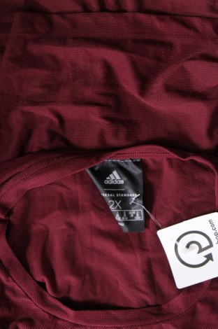 Γυναικείο t-shirt Adidas, Μέγεθος XXL, Χρώμα Κόκκινο, Τιμή 7,89 €
