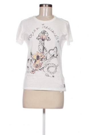 Γυναικείο t-shirt Garcia Jeans, Μέγεθος XL, Χρώμα Λευκό, Τιμή 8,42 €