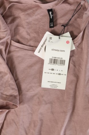 Dámske tričko Sinsay, Veľkosť XS, Farba Popolavo ružová, Cena  10,74 €
