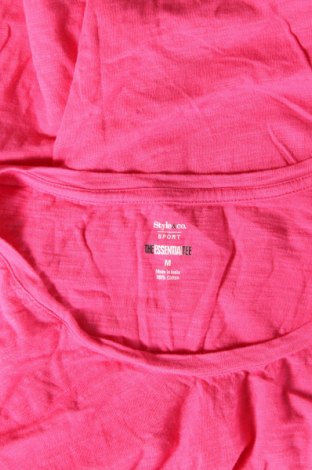 Дамска тениска Style & Co, Размер M, Цвят Розов, Цена 13,00 лв.