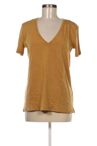 Дамска тениска Zara, Размер M, Цвят Жълт, Цена 11,73 лв.
