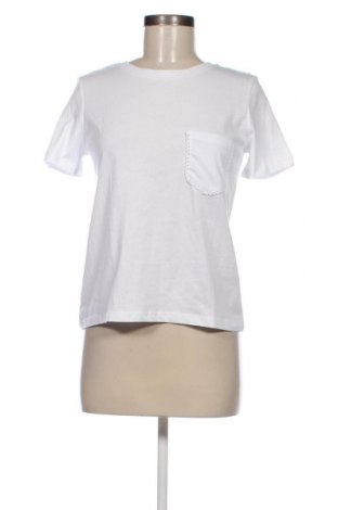 Γυναικείο t-shirt Zara, Μέγεθος S, Χρώμα Λευκό, Τιμή 7,34 €