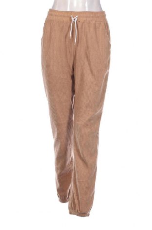 Pantaloni de velvet de femei, Mărime L, Culoare Bej, Preț 23,85 Lei