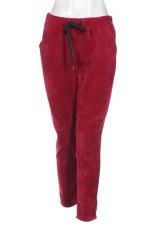 Pantaloni de velvet de femei, Mărime L, Culoare Roșu, Preț 38,16 Lei