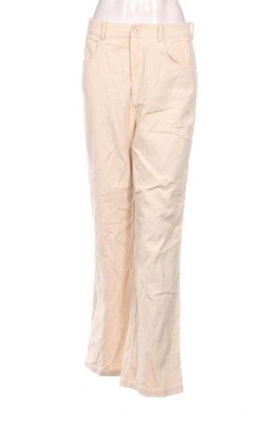 Pantaloni de velvet de femei About You, Mărime M, Culoare Ecru, Preț 203,95 Lei