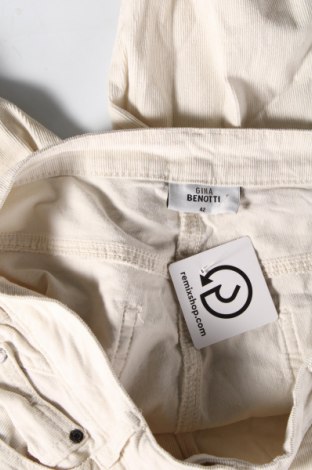 Pantaloni de velvet de femei Gina Benotti, Mărime XL, Culoare Ecru, Preț 38,16 Lei