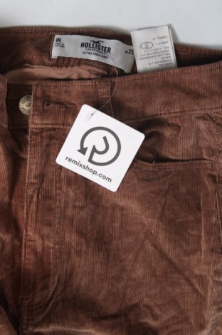 Pantaloni de velvet de femei Hollister, Mărime XS, Culoare Maro, Preț 26,97 Lei