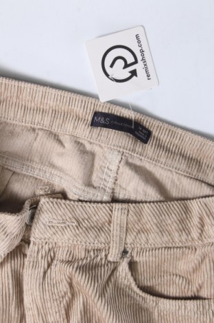 Γυναικείο κοτλέ παντελόνι Marks & Spencer, Μέγεθος L, Χρώμα  Μπέζ, Τιμή 5,01 €