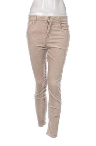 Pantaloni de velvet de femei Pull&Bear, Mărime M, Culoare Bej, Preț 22,89 Lei