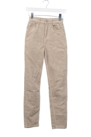 Pantaloni de velvet de femei Pull&Bear, Mărime XS, Culoare Bej, Preț 24,80 Lei
