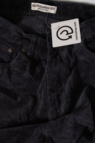 Γυναικείο κοτλέ παντελόνι Pull&Bear, Μέγεθος M, Χρώμα Μπλέ, Τιμή 6,64 €