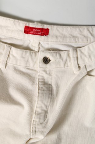 Γυναικείο κοτλέ παντελόνι S.Oliver, Μέγεθος M, Χρώμα Εκρού, Τιμή 10,69 €