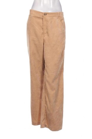 Pantaloni de velvet de femei SHEIN, Mărime M, Culoare Bej, Preț 44,89 Lei
