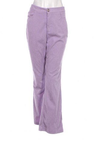 Γυναικείο κοτλέ παντελόνι SHEIN, Μέγεθος L, Χρώμα Βιολετί, Τιμή 5,38 €