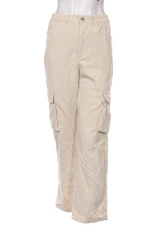 Pantaloni de velvet de femei SHEIN, Mărime S, Culoare Bej, Preț 31,48 Lei