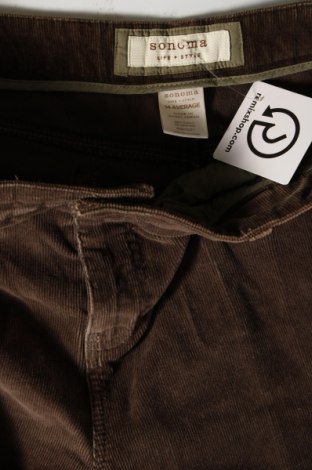 Pantaloni de velvet de femei Sonoma, Mărime L, Culoare Verde, Preț 33,39 Lei