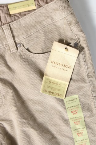 Γυναικείο κοτλέ παντελόνι Sonoma, Μέγεθος M, Χρώμα  Μπέζ, Τιμή 17,94 €