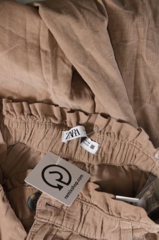Γυναικείο κοτλέ παντελόνι Zara, Μέγεθος XS, Χρώμα  Μπέζ, Τιμή 5,01 €