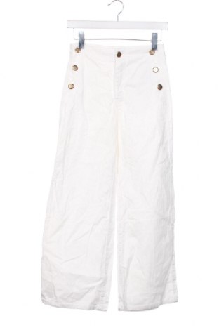 Дамски джинси Zara, Размер XS, Цвят Бял, Цена 13,50 лв.