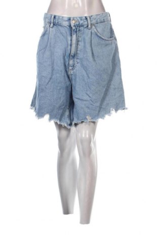 Pantaloni scurți de femei Bershka, Mărime L, Culoare Albastru, Preț 49,87 Lei