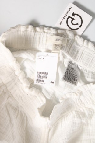 Дамски къс панталон H&M, Размер S, Цвят Бял, Цена 31,00 лв.