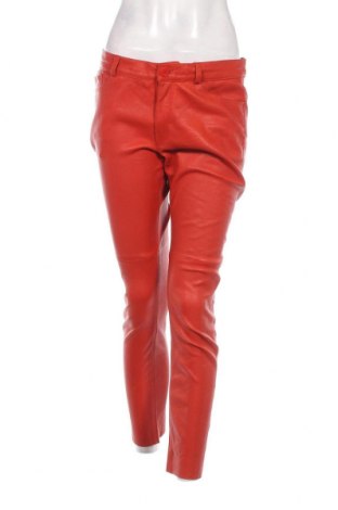 Дамски кожен панталон In Wear, Размер M, Цвят Оранжев, Цена 94,00 лв.